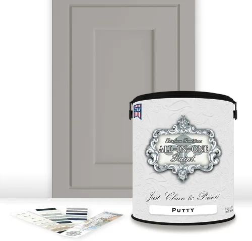 Miniatura 133 de Pintura TODO EN UNO, Abbey (gris cálido), Muestra de 8oz - Pintura duradera para gabinetes y muebles. Imprimación y capa superior incorporadas,