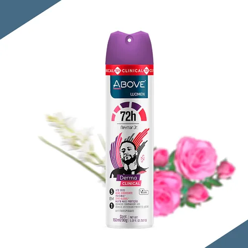 Miniatura 5 de ABOVE 72 Hours Derma Clinical Desodorante antitranspirante, Neymar Jr Mujeres, 3.17 oz – Desodorante para hombres – Notas de mandarina, cacao
