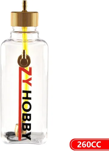 Miniatura 7 de ZYHOBBY Plástico transparente de la botella 260ML del tanque de combustible del gas RC para el avión de RC