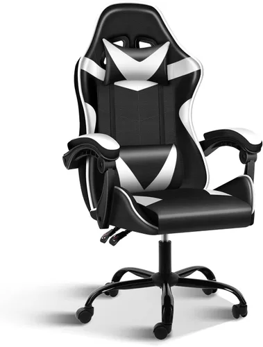YSSOA Silla de juegos, silla de jugador grande y alta, silla giratoria ajustable estilo carreras, sillas ergonómicas de videojuegos con