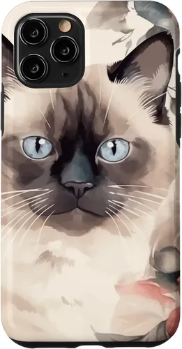 Miniatura 26 de Funda para iPhone 11 Pro Max Ragdoll Cat Roses Flower Watercolor Ragdoll Lover