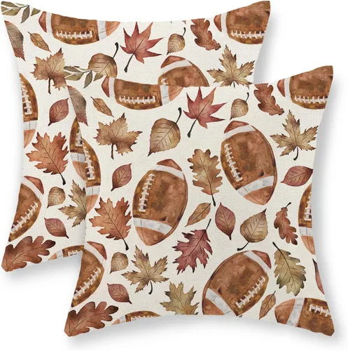 Miniatura 27 de Juego de 2 fundas de almohada de otoño de 16 x 16 pulgadas, diseño de calabaza azul y naranja, decoración de Acción de Gracias, decoración de otoño