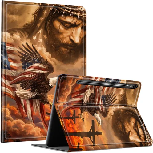 Miniatura 95 de Slim Case for Samsung Galaxy Tab S10 Lite / S10 FE / S9 FE 10.9" & Galaxy Tab S9 11", Multi-Angle Stand PU Leather Smart Folio Cover with Soft TPU