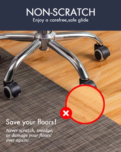 Miniatura 2 de Alfombrilla para silla de oficina para suelo de madera dura debajo del escritorio, alfombrilla para silla rodante de computadora para suelo