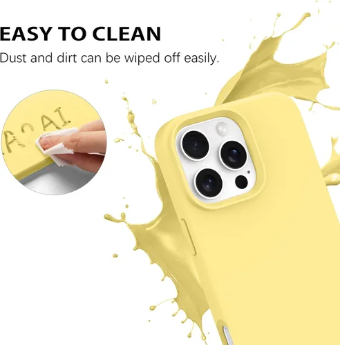 Miniatura 167 de GUAGUA Funda compatible con iPhone 17 Pro Max de 6.9 pulgadas, silicona líquida, goma de gel suave, delgada, forro de microfibra delgada