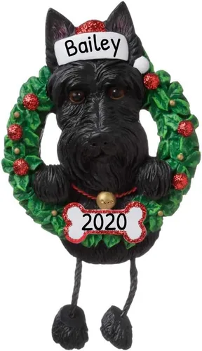 Miniatura 35 de Adornos de Navidad personalizados para perros de Elfos 2024 – Corona Shih Tzu para la primera Navidad de los amantes de los perros