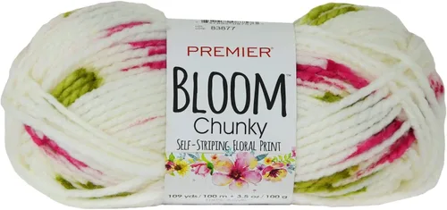 Miniatura 14 de Premier Yarns Bloom - Hilo grueso, hilo con patrón automático para ganchillo y tejer, Hydrangea, 3.5 oz, 109 yardas