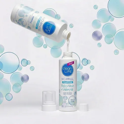 Miniatura 3 de No-Rinse Gel de Ducha Espumoso - Limpiador de Espuma Sin Agua para Ancianos, Adultos, Niños, Bebés y Cuidadores - Sin Enjuague para Piel Sensible