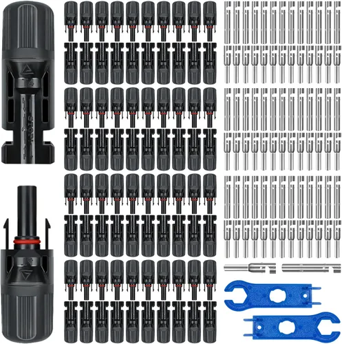 Miniatura 9 de Conector de Panel Solar, Kit de Herramientas de Crimpado Solar de 60 Piezas para Conectar Alambre de Cable de Panel Solar, Kit de Conectores Solares