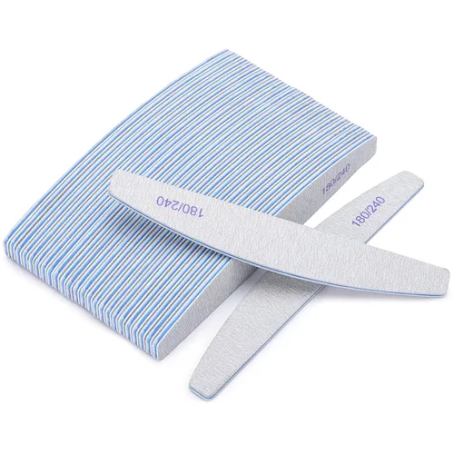 Miniatura 9 de BTYMS 10 piezas de limas de uñas de grano 100/180 - Tablas de esmeril de doble cara para uñas acrílicas, de gel y naturales