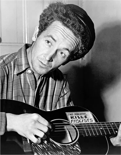 Impresión de la foto ~ Imagen histórica famosa: Woody Guthrie (8 "× 10" Foto)
