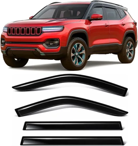 Miniatura 13 de 2019-2023 Deflectores de ventana laterales tintados para Ford Ranger SuperCrew XL XLT Lariat con protectores de lluvia adhesivos, tonos ahumados