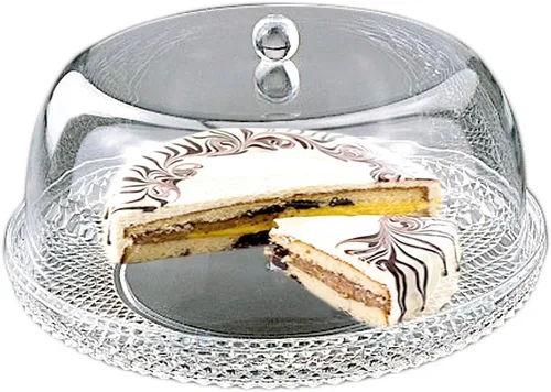Miniatura 2 de Juego de platos para pasteles con cúpula de 12 pulgadas (acrílico)