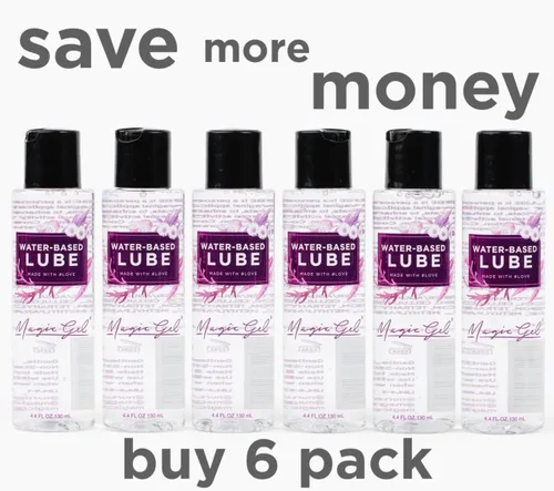 Miniatura 7 de Magic Gel Lubricante personal a base de agua Lubricante para hombres, mujeres y parejas Transparente sin manchas Sin sabor 4.4 onzas