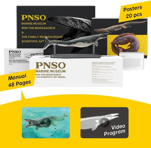 Miniatura 3 de PNSO Serie de Museos de Dinosaurios (Ron The Mosasaurus 1:35 Modelo de Arte Científico)