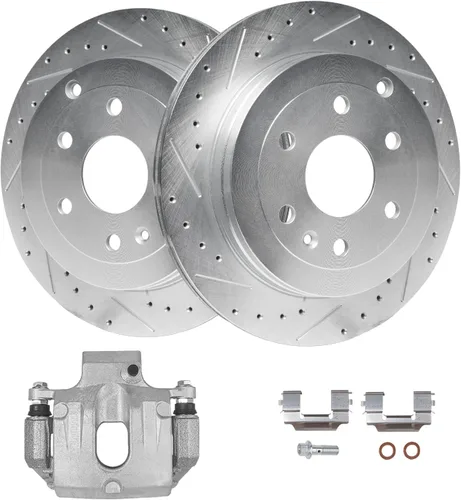 Miniatura 35 de Detroit Axle - Kit de freno delantero para Mercedes-Benz C350e GLC300 2016-2018, E300 2017, E350 2020-2022, frenos de disco perforados y ranurados