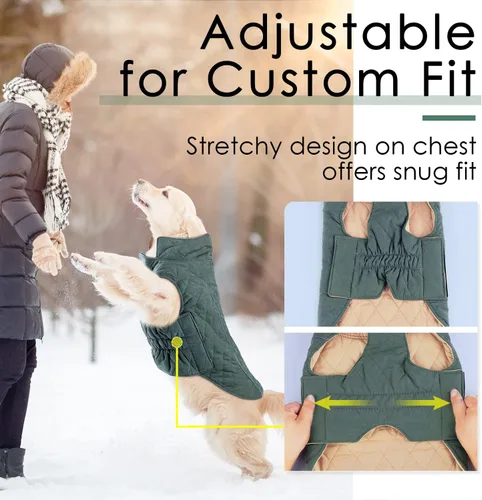 Miniatura 5 de ThinkPet - Abrigos para perros para clima frío, chaqueta de invierno reversible resistente al viento, abrigo grueso acolchado y cálido, chaleco
