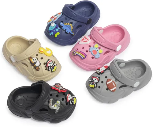 Miniatura 2 de Sonsage Zuecos de jardín para niños y niñas, sandalias de agua sin cordones, sandalias de dibujos animados, ligeras, para verano, al aire libre