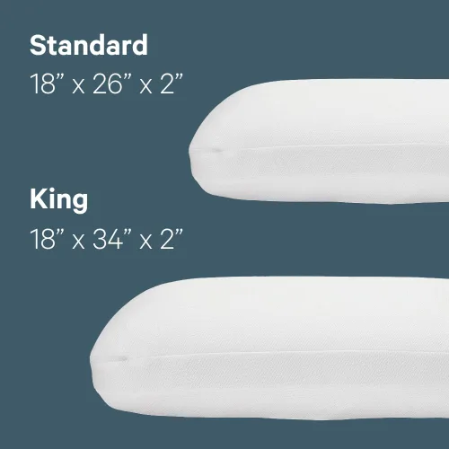 Miniatura 4 de Almohada de espuma viscoelástica de Casper Sleep Essential con enfriamiento, tamaño estándar – Espuma viscoelástica firme con cubierta