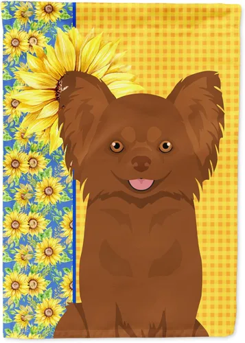 Miniatura 153 de Caroline's Treasures WDK5331CHF - Bandera de verano con diseño de girasoles rojos y blancos, manga grande, para porche, para colgar en la pared