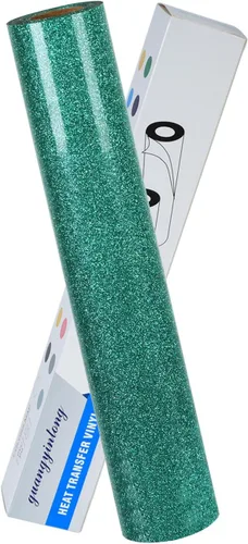 Miniatura 10 de Guangyintong - Rollos de vinilo de transferencia de calor con brillo dorado, 30,5 cm x 1,5 metros, vinilo para planchar, para camisetas, fácil