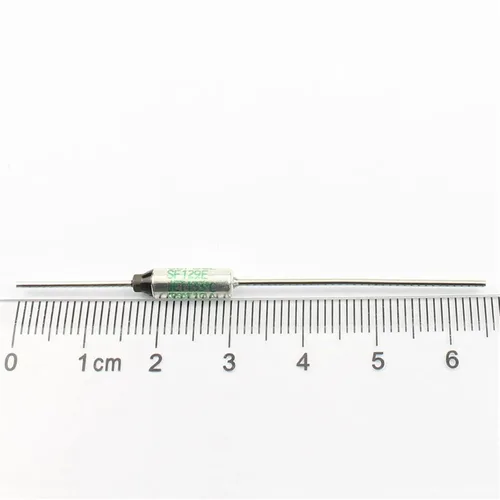 Miniatura 2 de 10pcs Thermal Fuse SF129E 133C 133 Celsius Degree TF Cutoff 10A 250V Axial Lead Links SF Temperature