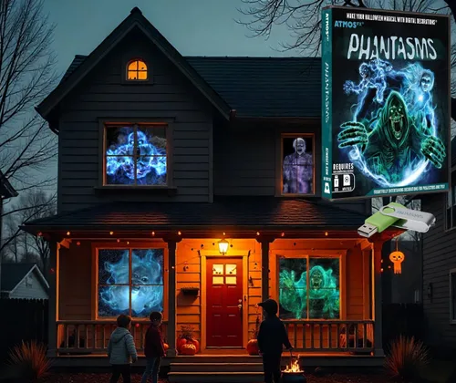 Miniatura 17 de AtmosFX® Spooky Halloween Hollusion Vol 1 Decoración digital en USB Incluye 8 efectos de video Atmosfx para Hallloween