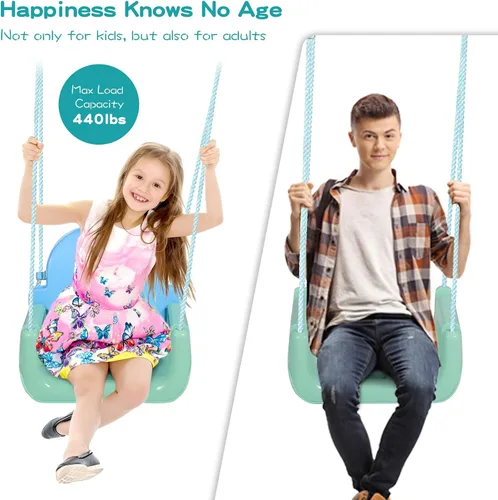 Miniatura 6 de RedSwing Asiento de columpio 3 en 1 para bebé, columpios para niños pequeños, antideslizantes, cómodos y seguros, desmontable para bebés y Azul