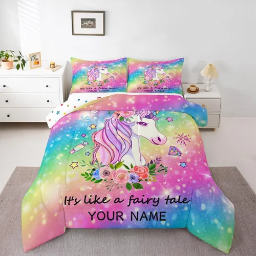 Miniatura 11 de Juego de ropa de cama personalizado con lentejuelas negras y doradas, tamaño individual, edredón de corazón dorado con purpurina para mujeres