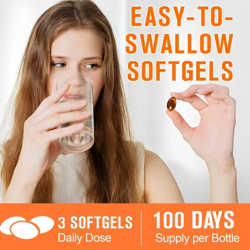 Miniatura 4 de ITSDAWN Cápsulas de aceite de semilla de calabaza, extracto de semilla de calabaza 2 en 1, 300 cápsulas blandas, apoya el crecimiento del cabello