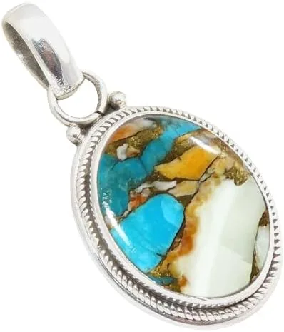 Miniatura 23 de Colgante de plata de ley 925 Joyería de plata hecha a mano para mujer, colgante de piedras preciosas naturales, regalo perfecto para ella