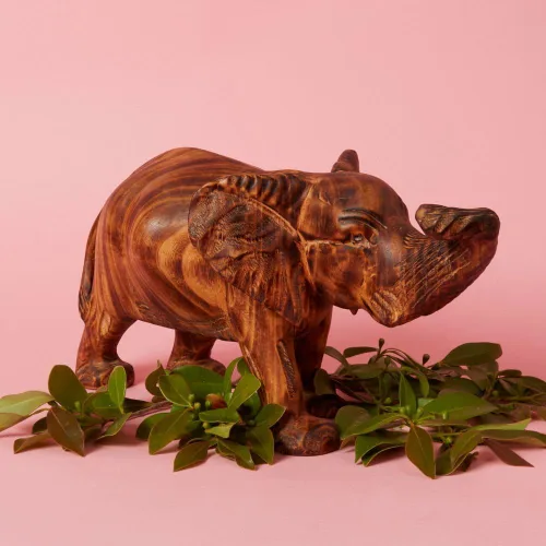 Miniatura 10 de Estatua Alta de Jirafa de Madera, Estatuas, Figurillas de Animales, Acentos de Decoración del Hogar, Sala de Estar, Oficina, Escritorio, Mesa
