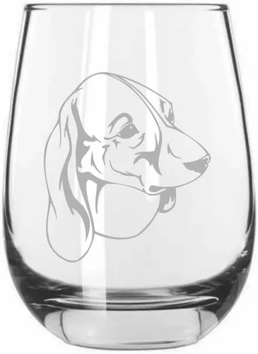 Miniatura 92 de Sakhalin Husky Dog - Copa de vino grabada personalizada de 15.25 onzas sin tallo
