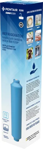 Miniatura 2 de OMNIFilter Filtro de agua en línea R200 para refrigeradores y máquinas de hielo, accesorios de conexión rápida de 1/4 pulgadas, elimina sedimentos