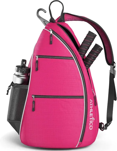 Miniatura 10 de Athletico - Bolsa de hombro cruzada - Mochila para Pickleball, Tenis, Racketball y viajes para hombres y mujeres Azul