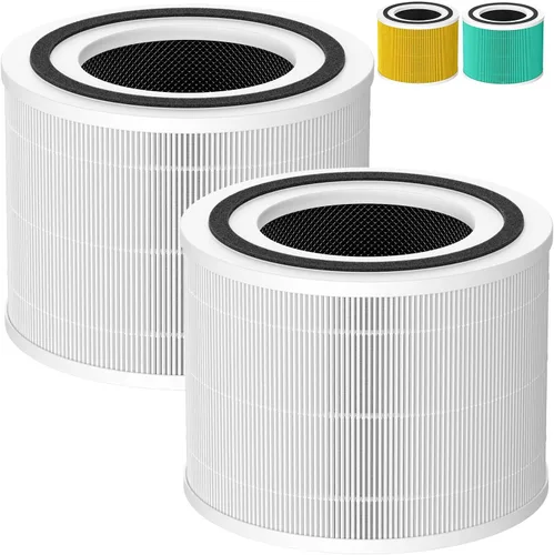 Paquete de 2 filtros de repuesto 240 compatibles con purificador de aire Puro 240, filtro de repuesto 3 en 1 con capa de carbón activado