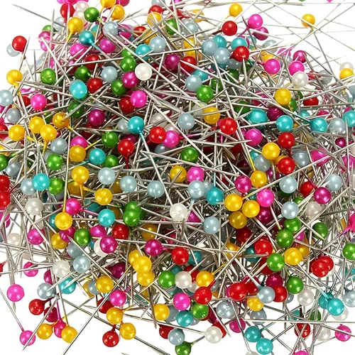 Miniatura 11 de 800 alfileres de costura, alfileres redondos de 1.5 pulgadas, alfileres perlados, alfileres de perlas, alfileres de modista, alfileres de acolchado