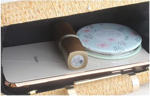 Miniatura 6 de Straw Clutch Purse for Women Wedding Hand-Woved Evening Straw Handbag Party Wedding Summer Beach Bag