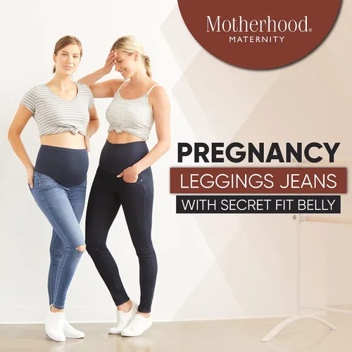 Miniatura 5 de Motherhood Maternity Jegging de mezclilla para mujer color azul índigo Azul