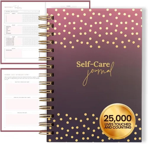 Diario diario de cuidado personal para mujeres, A5, diario de bienestar con indicaciones, diario de objetivos de regalo para mujeres para felicidad,