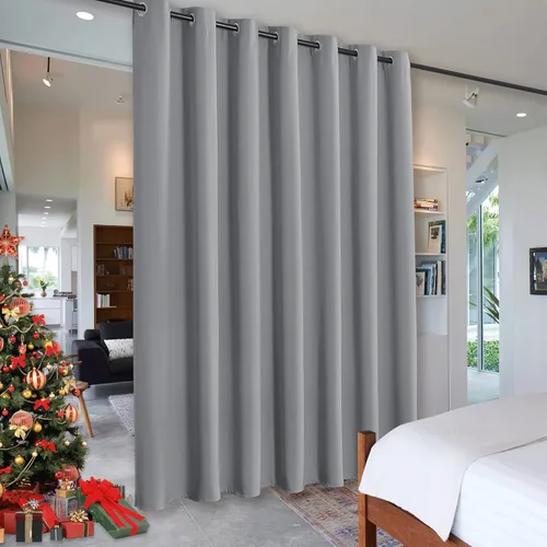 Miniatura 104 de RYB HOME - Cortinas extra largas con bloqueo de luz, persianas opacas insonorizadas para privacidad para cine en casa, oficina, fondo de patio, sala