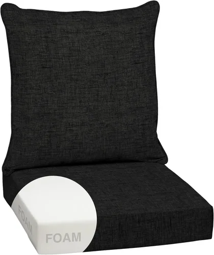 Miniatura 84 de Arden Outdoor Deep Seat Cushion Set, 24 x 24 pulgadas, Cojín para exteriores resistente al clima, a la lluvia y a la decoloración para silla, sofá