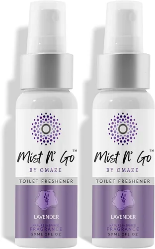 Miniatura 56 de Mist N' Go by Omaze - Aerosol de Baño de Viaje para Inodoro Eliminador de Olores - Aerosol de Inodoro de Viaje para Ambientador de Aire de Baño