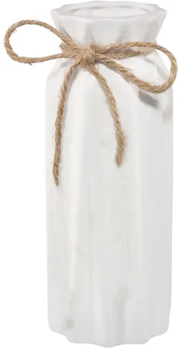Jarrón de cerámica blanca - Jarrón para flores, jarrón para flores secas para decoración moderna del hogar, apto para vestíbulo, sala de estar,