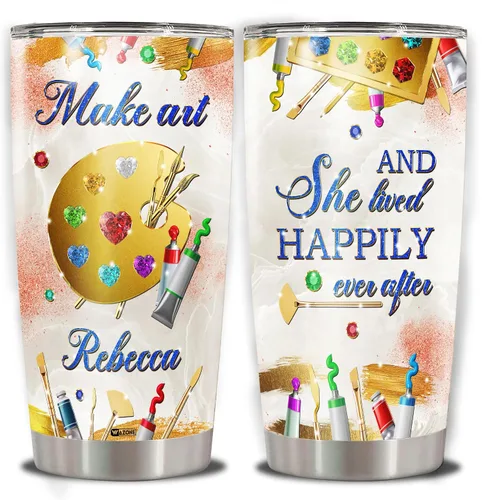 Miniatura 8 de WAZONE Vaso de acero inoxidable personalizado con datos nutricionales de baterista, 20 onzas, 30 onzas, nombre personalizado, con texto "I Play