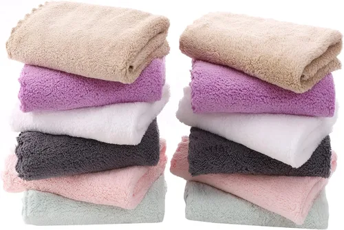 Miniatura 39 de TENSTARS Toallas de baño de seda con dobladillo para baño en liquidación - 27 x 55 pulgadas, ligeras, finas y de secado rápido, toalla absorbente