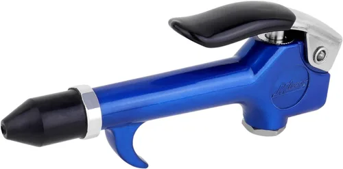 ColorFit by Milton - Herramienta de pistola de soplado de palanca NPT de 1/4 de pulgada, boquilla de punta de goma (azul)