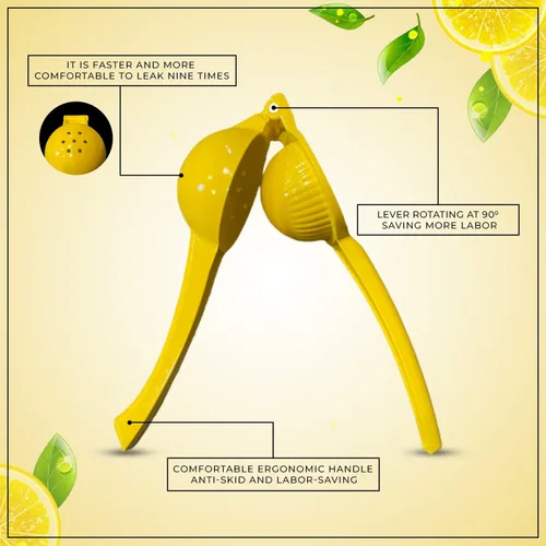 Miniatura 3 de Exprimidor de limón, extractor de jugo de naranja, exprimidor de mano resistente, exprimidor de prensa de lima, atrapador de semillas, exprimidor