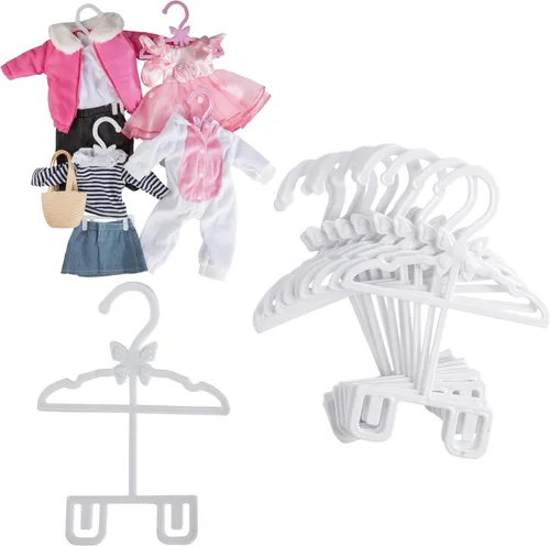 Miniatura 9 de Dress Along Dolly Perchas de ropa para muñecas de 18 pulgadas, paquete de 12 unidades, compatible con American Girl, diseño único que sostiene tu