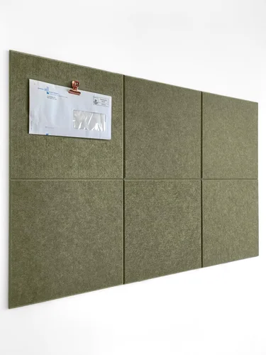 Miniatura 59 de Tabla de corcho alternativa de 24 x 36 pulgadas, paquete de 6 azulejos de pared de fieltro con pestañas adhesivas extraíbles seguras, tableros